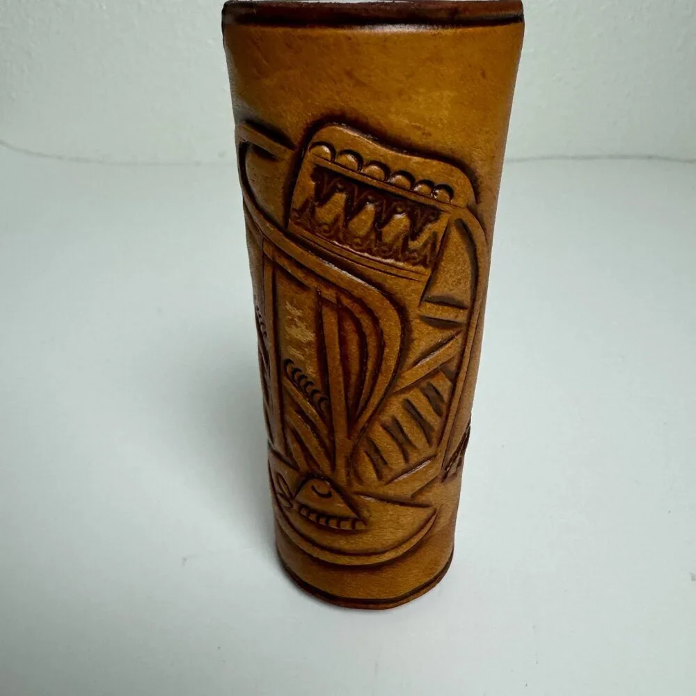 Durango Mexico Tequila Shot Glass Leather Wrapped 4